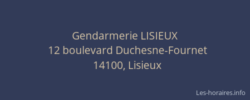 Gendarmerie LISIEUX