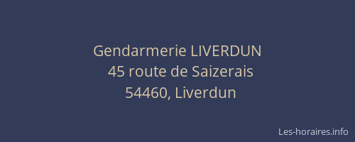 Gendarmerie LIVERDUN
