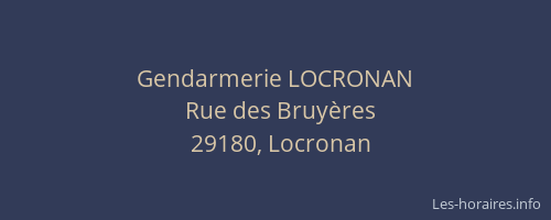Gendarmerie LOCRONAN