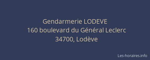 Gendarmerie LODEVE