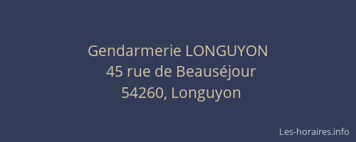 Gendarmerie LONGUYON