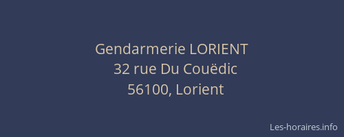 Gendarmerie LORIENT