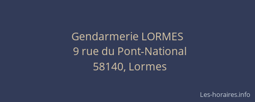 Gendarmerie LORMES
