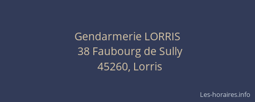 Gendarmerie LORRIS