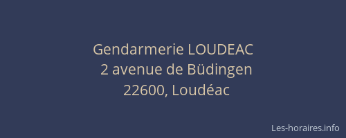 Gendarmerie LOUDEAC
