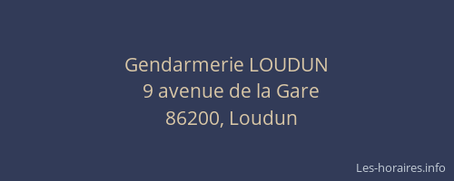 Gendarmerie LOUDUN