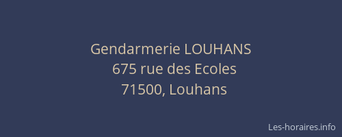 Gendarmerie LOUHANS