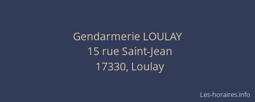 Gendarmerie LOULAY