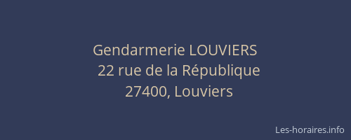 Gendarmerie LOUVIERS