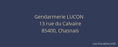 Gendarmerie LUCON