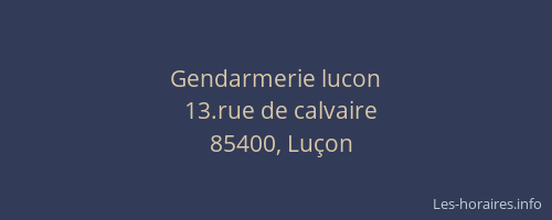 Gendarmerie lucon