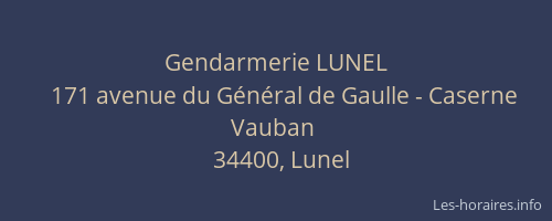Gendarmerie LUNEL