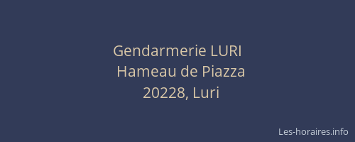 Gendarmerie LURI