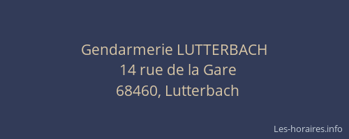 Gendarmerie LUTTERBACH