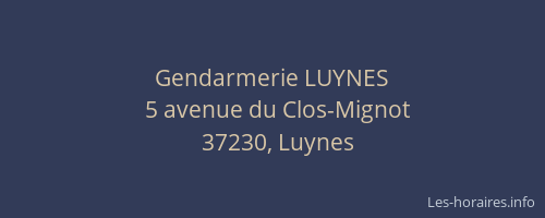 Gendarmerie LUYNES