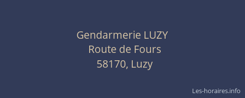 Gendarmerie LUZY