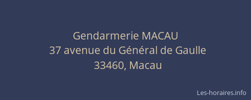 Gendarmerie MACAU
