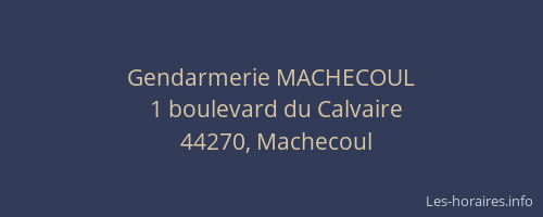 Gendarmerie MACHECOUL