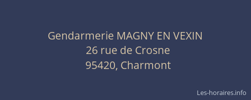 Gendarmerie MAGNY EN VEXIN