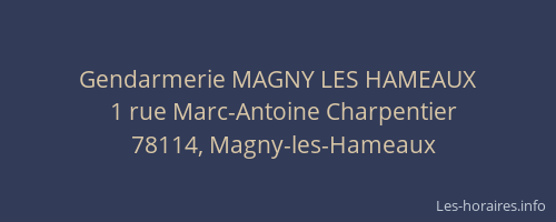 Gendarmerie MAGNY LES HAMEAUX