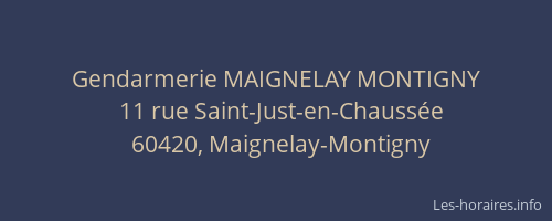 Gendarmerie MAIGNELAY MONTIGNY