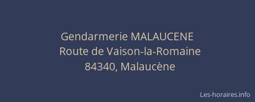 Gendarmerie MALAUCENE