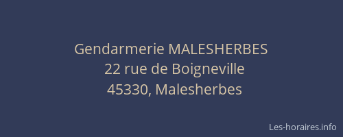 Gendarmerie MALESHERBES