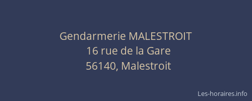 Gendarmerie MALESTROIT
