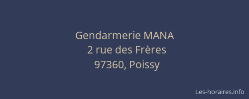 Gendarmerie MANA