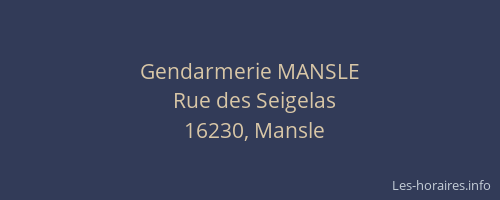 Gendarmerie MANSLE