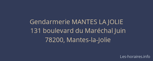 Gendarmerie MANTES LA JOLIE