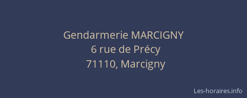 Gendarmerie MARCIGNY