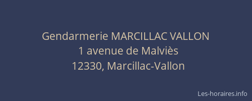 Gendarmerie MARCILLAC VALLON