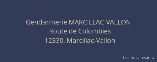 Gendarmerie MARCILLAC-VALLON