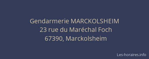 Gendarmerie MARCKOLSHEIM
