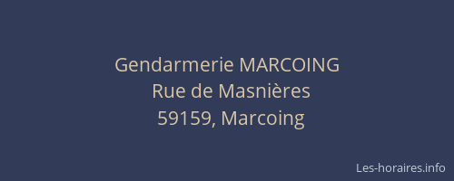 Gendarmerie MARCOING