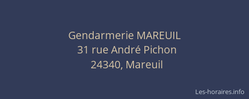 Gendarmerie MAREUIL