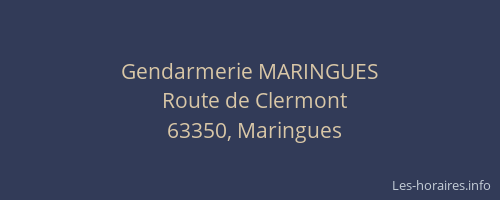 Gendarmerie MARINGUES