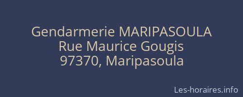 Gendarmerie MARIPASOULA