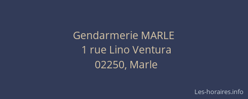 Gendarmerie MARLE
