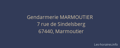 Gendarmerie MARMOUTIER
