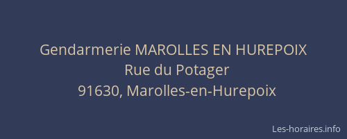 Gendarmerie MAROLLES EN HUREPOIX