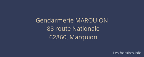 Gendarmerie MARQUION