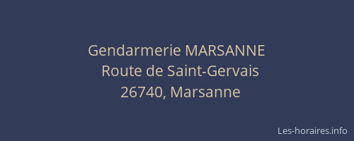 Gendarmerie MARSANNE