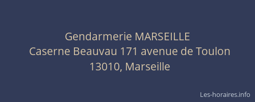 Gendarmerie MARSEILLE