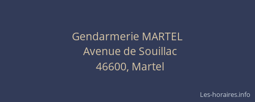 Gendarmerie MARTEL
