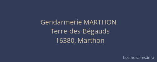 Gendarmerie MARTHON
