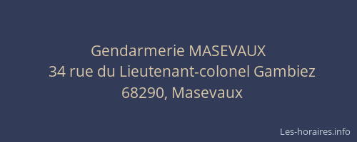 Gendarmerie MASEVAUX