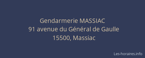 Gendarmerie MASSIAC