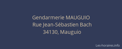 Gendarmerie MAUGUIO